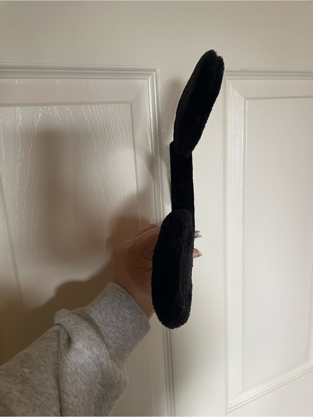 Disney Parks Black Plush Mickey Mouse Ear Headband - Picture 4 of 4